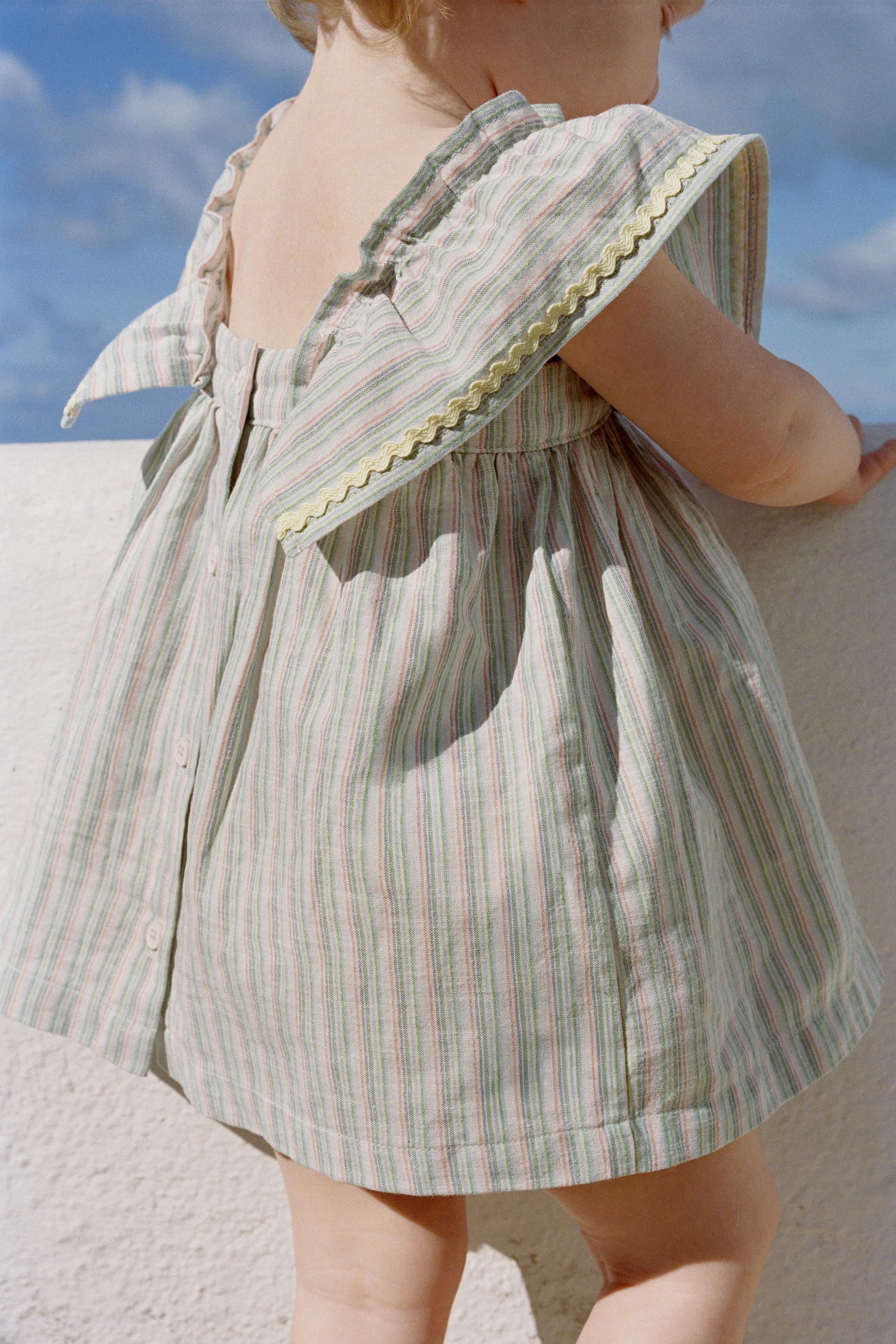 WAVY TRIM DRESS AND PANTY